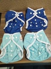 KaWaii Baby One Size Button Button Cloth Diapers Covers Set Of 4 Unisex