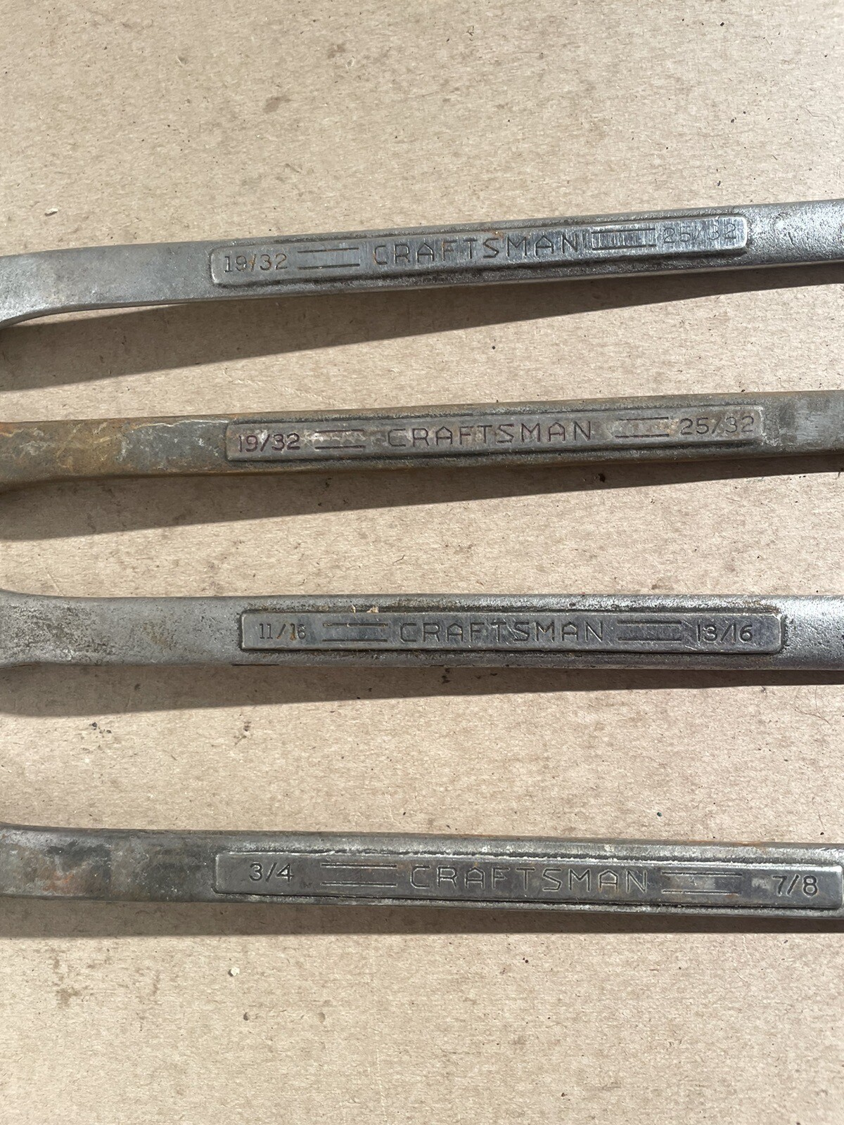 4 LOT Vintage Craftsman Box End 12Point Combination wrenches eBay