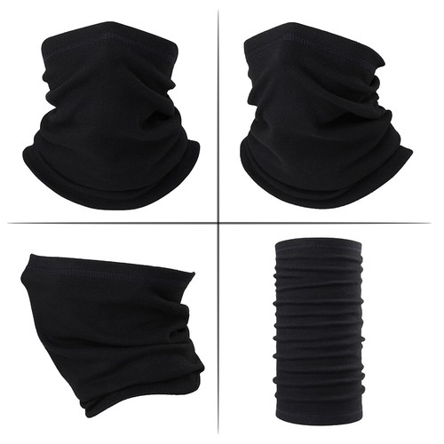Black Winter Neck Warmer Gaiter Ski Fleece Warm Windproof Face Scarf Cover Mask - 第 1/10 張圖片
