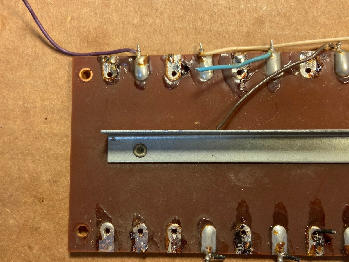 Vintage 1960s Circuit Board w/ 38 Terminals for Mounting 8.5