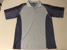 GRAY PURPLE NIKE DRI-FIT UV GOLF POLO MENS L LARGE