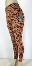 WILD FABLE Wmn/Jr Brown w Black Animal Print High Rise Stretch Legging sz XS NWT