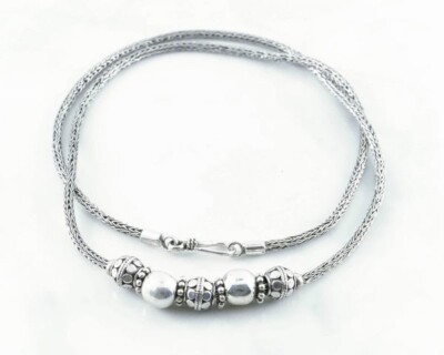 Sterling Silber ''Just Plain Silver'' Naga Kette Halskette