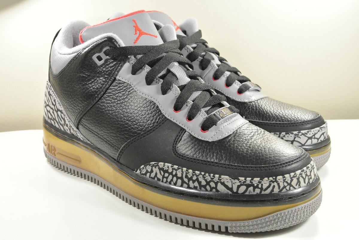DS NIKE 2008 AJF AIR JORDAN FORCE III 3 BLACK CEMENT 9  display picture 2
