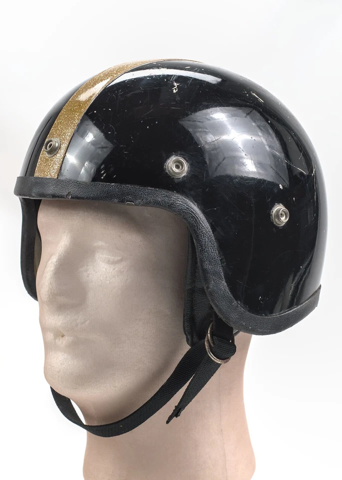 Medio casco de motocicleta vintage - marca desconocida - hecho en Japón - talla XS - 1971 Foto 2 de 4