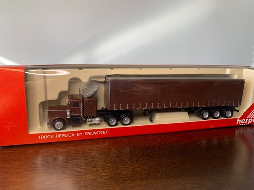 Kenworth W900 HERPA #6265 cabina para dormir con contenedor de 48' en remolque de tres ejes 1:87 | Zustand: New