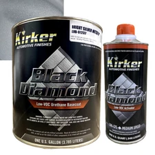1 Gal Kirker Black Diamond Car Paint Bright Silver Met LVB-61232 & Med Activator