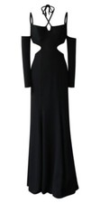 NEW Rayane Bacha | New Sardinia Dress Black Cut-Outs Sz 34/2