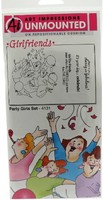 Art Impressions Party Girls Set Rubber Stamp, New, Free Shipping Art Impressions Party Girls Set Rubber Stamp, New, Free Shipping