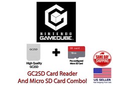 Nintendo GameCube GC2SD 16GB MICRO SD Card Adapter Game Cube Memory Card Slot