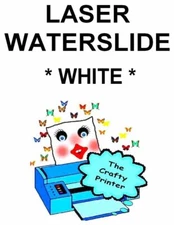 LASER Printer Water Slide Decal Paper -  100 Sheets - WHITE - FREE SHIPPING!