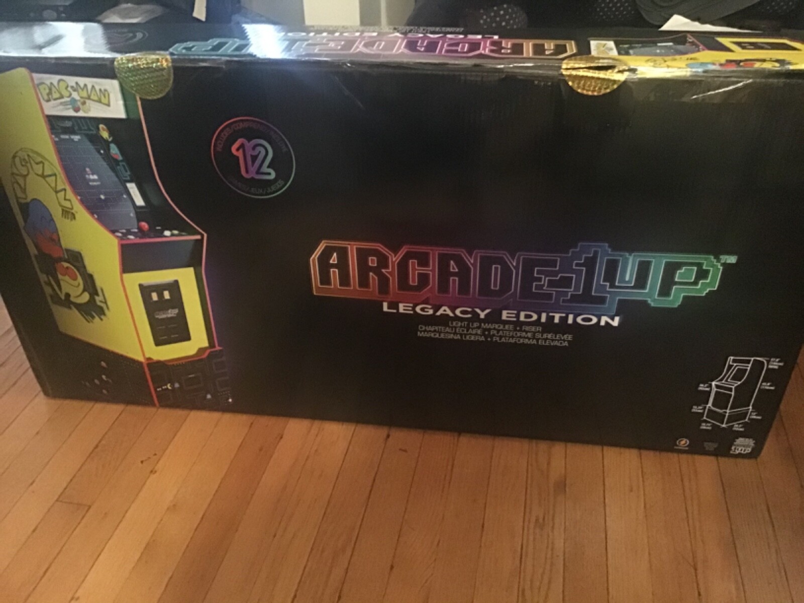 Pacman Riser Box NEW Arcade1Up Pac-Man Legacy Edition Arcade Cabinet with Games W/riser ...