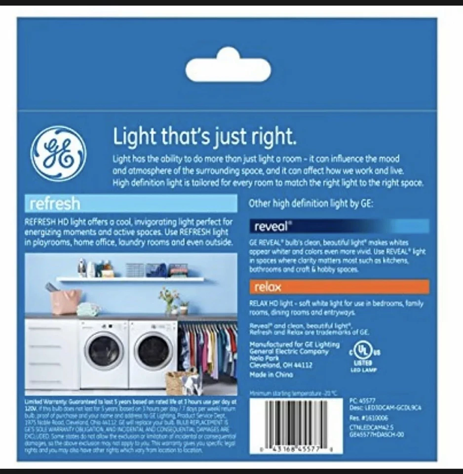 GE 45577 Refresh HD LED (25-Watt Replacement), 200-Lumen Candle Bulb,dimmable - Image 2 of 4