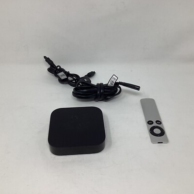 Apple TV 3rd Generation A1469 HD Media Streamer Black With Remote