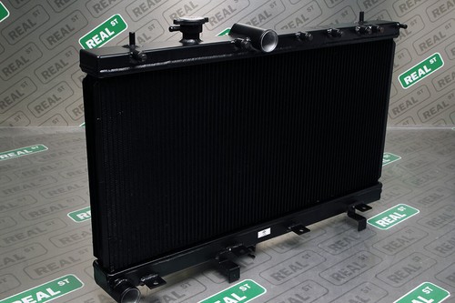 CSF Black Radiator w/ Filler Neck For WRX 02-07 EJ205 EJ255 STi EJ257 Manual - Picture 3 of 9