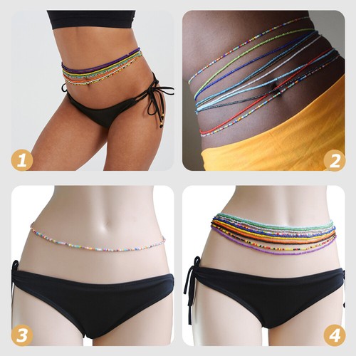 10 Pcs Body Chain Waist Decor Miss Belly Necklaces for Women Colorful Jewelry - Picture 12 of 12