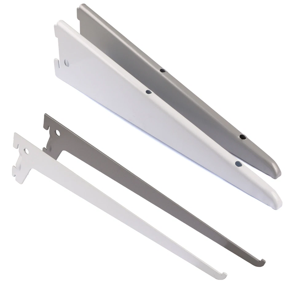 PRIOSTAHL Shelf Brackets 4 Piece Shelving System for Wall Rail Shelf Angle Shelf Shelf