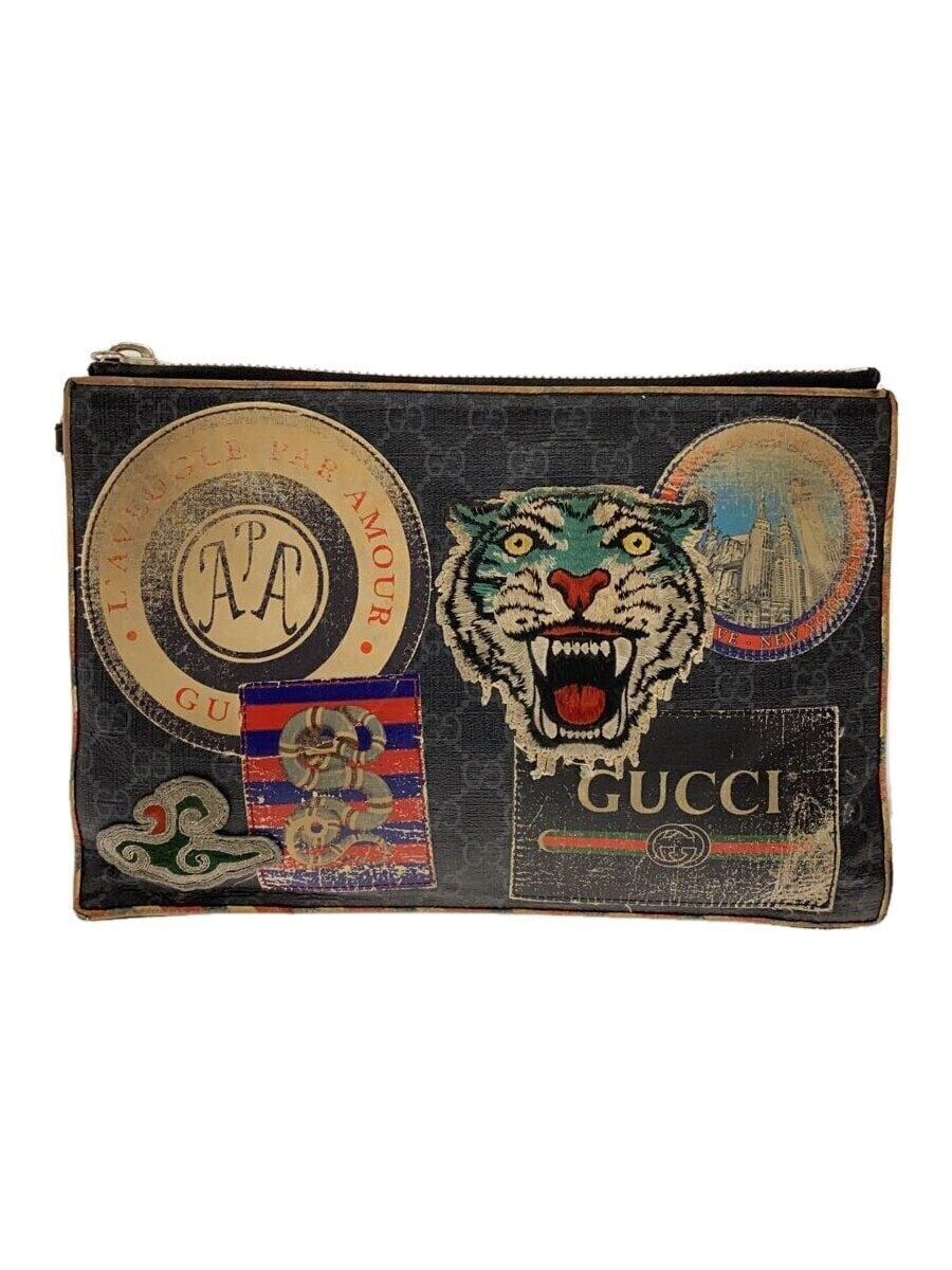 GUCCI Other Bags Total Pattern 496346 GG Supreme Clutch Back Night  