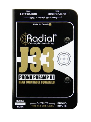 Radial Engineering J33 RIAA Turntable Phono Preamp Direct Box