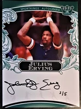 JULIUS ERVING-2021 Sportkings Green (#2/5 & Inscribed "DRJ") AUTO/AUTOGRAPH  