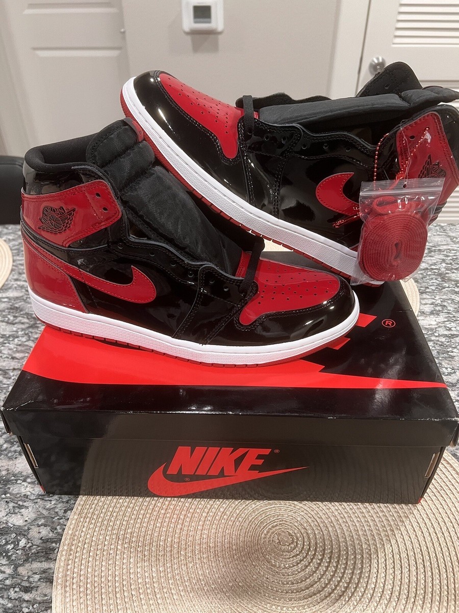 NIKE AIR JORDAN 1 RETRO BRED PATENT 28㎝ Jordan 1 Retro High OG Patent Bred Men's - 555088-063 - US