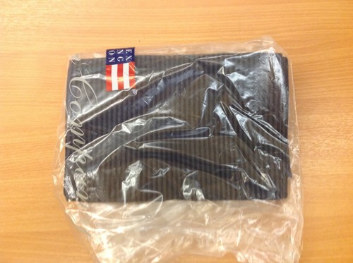 Waist Apron with Pocket 80cm x 80cm with Ties Black & Grey Stripe Pocket NEW (B) - Picture 2 of 2