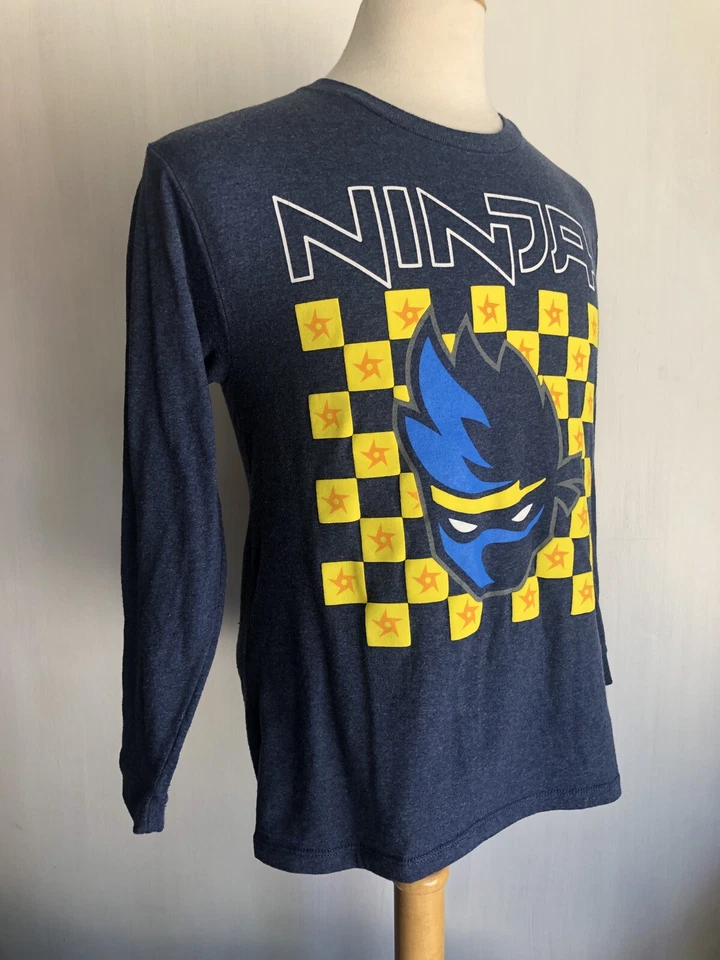 NINJA STREAMER 官方 Youtube Gamer Merch 男孩长袖 T 恤 XL 码 — 第 2/4 张图片