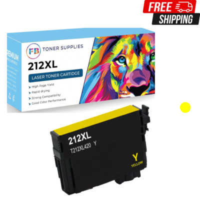 1x Yellow 212XL T212 Ink Cartridges for Epson Workforce WF-2830 WF-2850 XP-4100