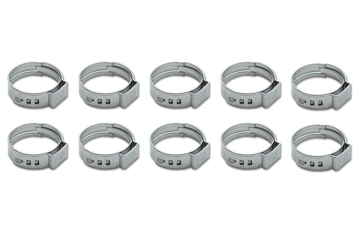 Stainless Steel Pinch Clamps: 9.4-11.9mm (10pk) 12273 Stainless Steel Pinch Clamps: 9.4-11.9mm (10pk) 12273