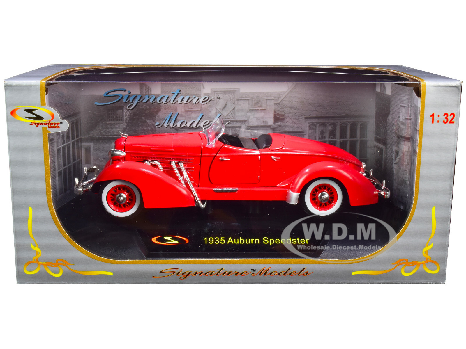 1935 AUBURN SPEEDSTER КОРАЛЛОВО-КРАСНЫЙ 1/32 МОДЕЛЬ АВТОМОБИЛЯ, ИЗГОТОВЛЕННАЯ НА ЗАКАЗ КОМПАНИЕЙ SIGNATURE MODELS 32439