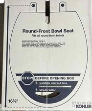 NEW Kohler Round Front Bowl Seat White Quiet Close Slow Close