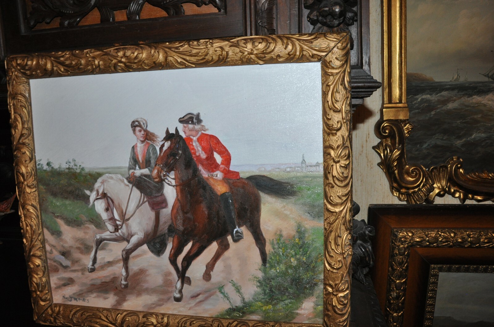 Lovely old Allegorical Victorian Painting eBay