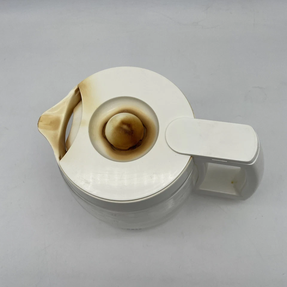 Cuisinart Coffee Pot Glass Carafe & Lid Replacement White Model DGB-500 - Image 2 of 4