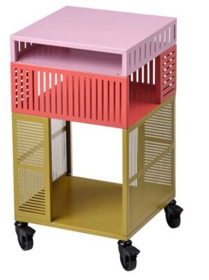 Ikea TESAMMANS Storage Unit on Casters Steel, Multicolor, 16 Ikea TESAMMANS Storage Unit on Casters Steel, Multicolor, 16