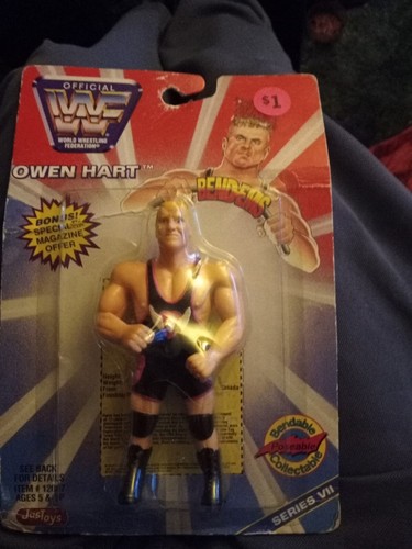 OWEN HART WWF Bend Ems Just Toys 1997 series 7 act...