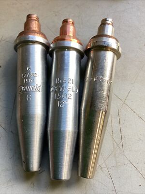 3)15Z21 Genuine Oxweld #1502-12” & 1502-6 & 1501-6 Acetylene
