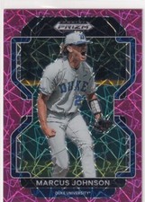 2022 PRIZMS PINK VELOCITY RC MARCUS JOHNSON MIAMI MARLINS PRIZM ROOKIE #-415