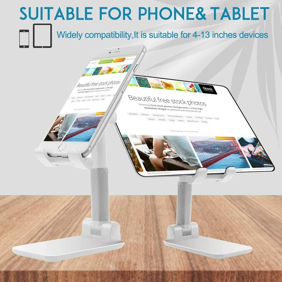 Adjustable Desk Stand Holder Cradle For iPhone Samsung Cell Phone Tablet - Image 2 of 4