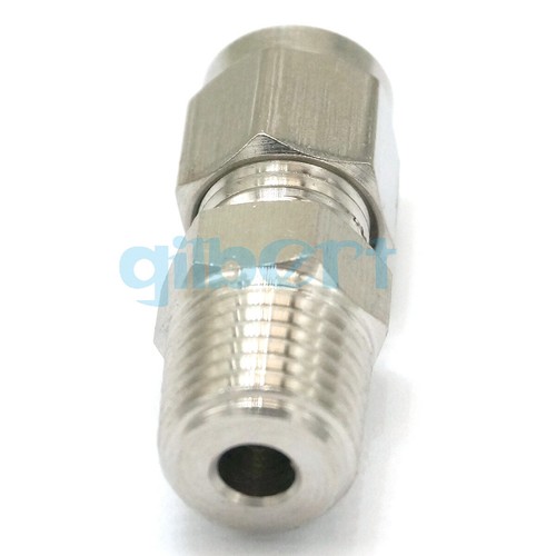 1/4" NPT Male- Fit 1/4" Metal Tube 304 Stainless Steel Pipe Compression Fitting - Picture 4 of 8