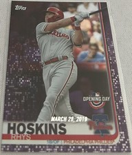 2019 Topps Opening Day Baseball Rhys Hoskins Philadelphia Phillies Purple #107