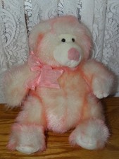 RUSS BERRIE plush PINK BEAR, TAFFIE  PINK SPARKLE  SIZE: 10 INCH  Perfect 