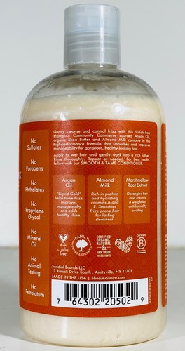 Shea Moisture Argan Oil & Almond Milk Smooth & Tame Shampoo 13 oz Color Safe - Picture 2 of 2