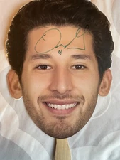 Omar Gonzalez signed face LA Galaxy Soccer Team cardboard fan stick