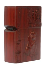 Natural Rosewood Carved Zodiac Monkey Lighter Box For Zippo Insert Kit(Case Only