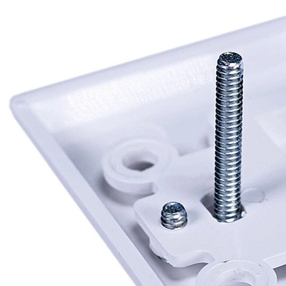 2 Pcs 8 Banana Jack Binding Post Audio Speaker Surround Sound Wall Plate White - Image 4 of 4