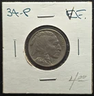 1934 Buffalo Nickel Five Cents Philadelphia Mint Circulated US Coin