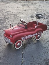 Vintage Burns Novelty N-287 Jet Flow Kids Car Pedal Fire Truck with Hose & Bell