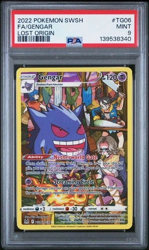 POKEMON GENGAR SWSH Lost Origin Full Art TG06/TG30 PSA 9 MINT