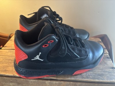 Jordan Max Aura 2 Black Red Bred Youth Athletic Sneakers Size US 5Y