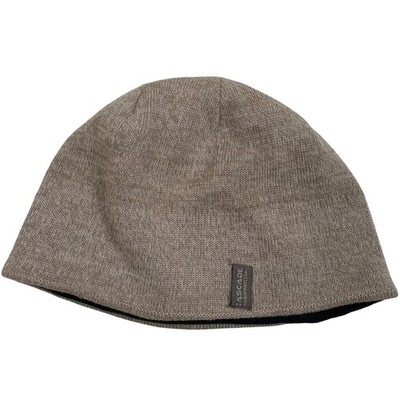 Cascade Mountain Tech Merino Wool Beanie Men OS Tan Knit Winter Hat Fleece Lined